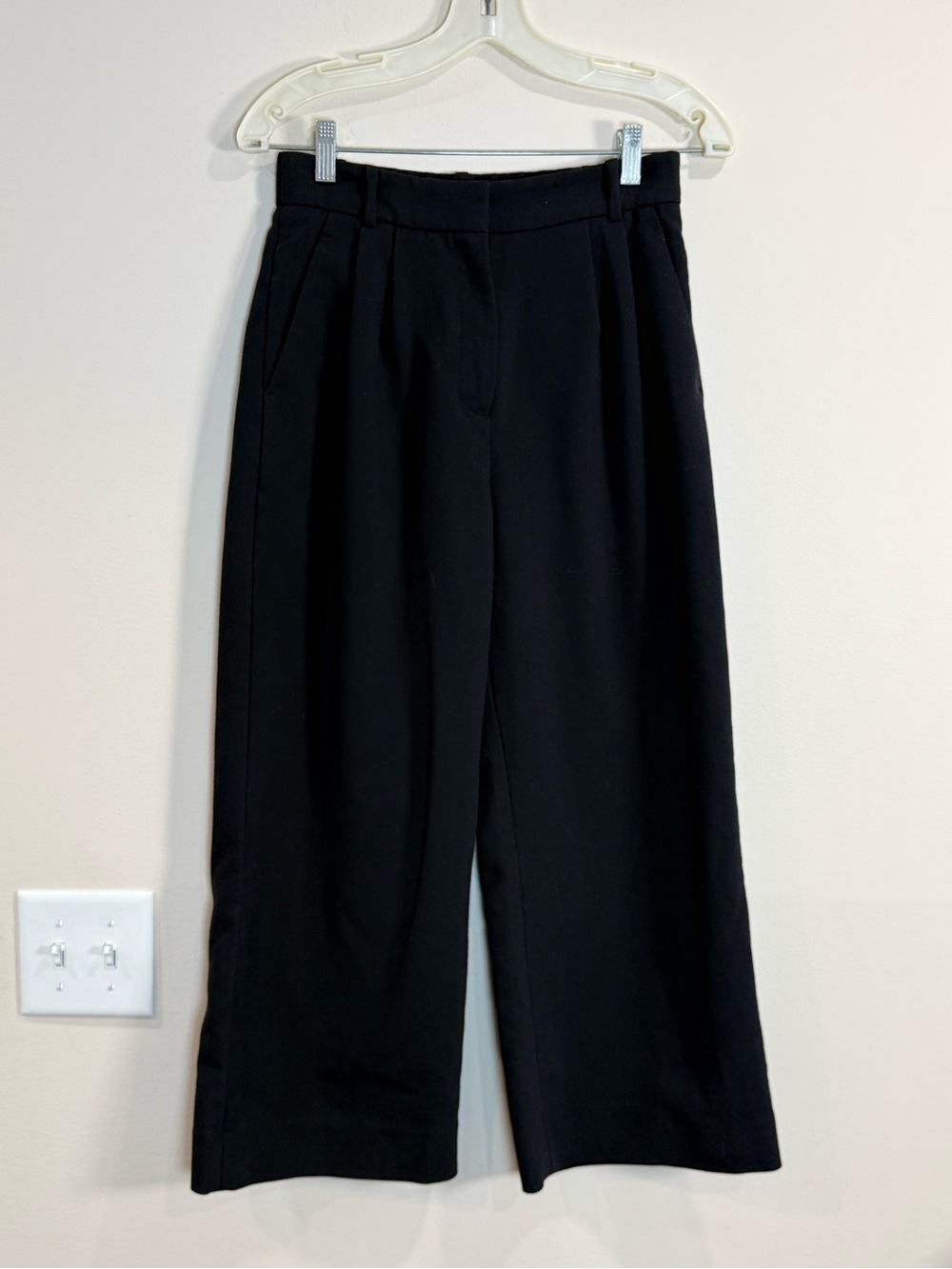 🔥Abercrombie & Fitch Classic Wide-Leg Black Women's Trousers Size 27 EC🔥